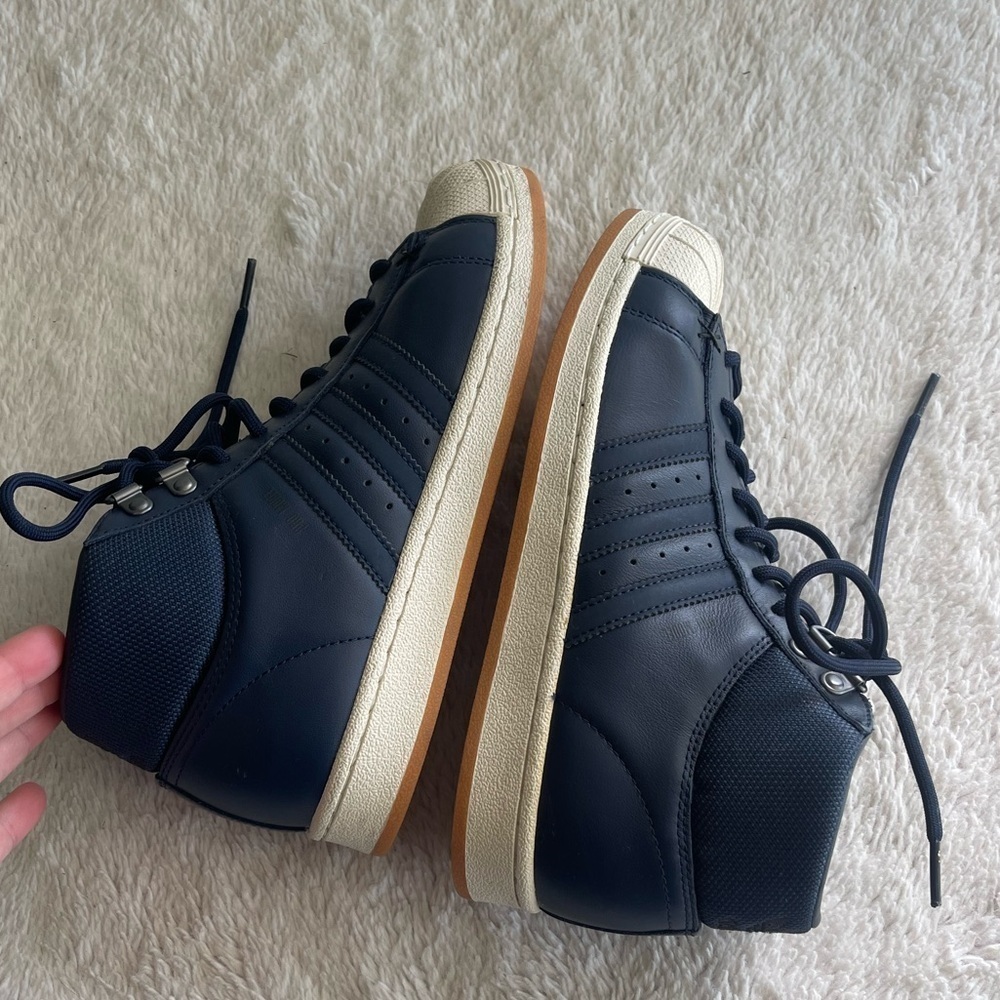 Adidas Ortholite Pro model Aux 3 Hightop navy white sneakers - Picture 4 of 10